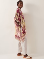 Monsoon Red Misha Ornate Print Mini Kaftan - Image 2 of 5