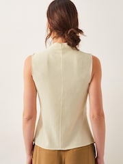 Monsoon Natural Jasmine Tie-Front Tank Top - Image 3 of 4