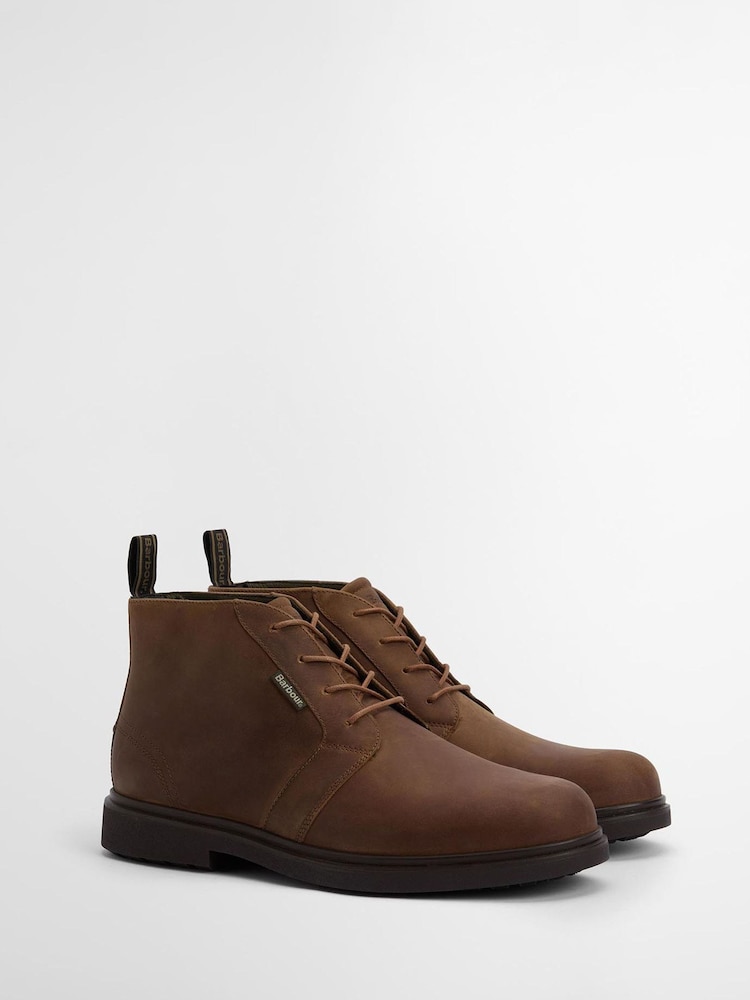 Barbour® Tan Brown Meays Leather Chukka Boot - Image 2 of 7