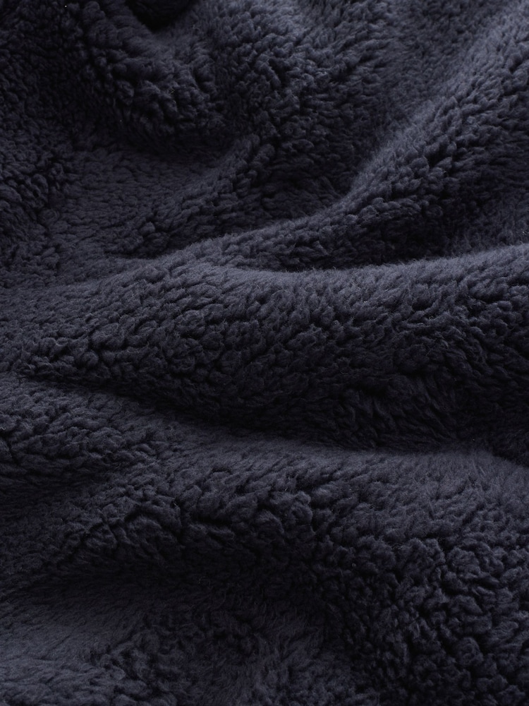 Navy Blue Borg Fleece Cuffed Joggers - Image 2 of 4