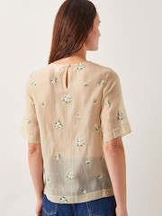 Monsoon Sacha Short Sleeve Embroidered Top - Image 2 of 5