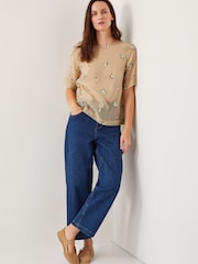 Monsoon Sacha Short Sleeve Embroidered Top - Image 4 of 5