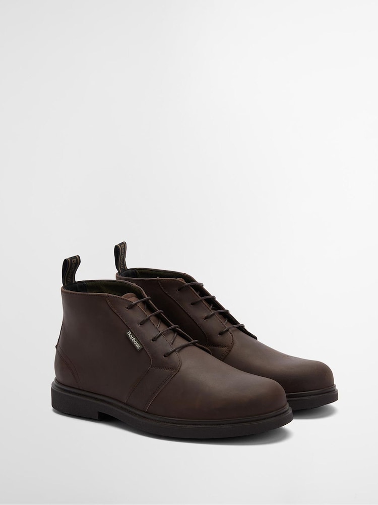 Barbour® Dark Brown Meays Leather Chukka Boot - Image 2 of 7