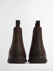 Barbour® Dark Brown Hale Leather Chelsea Boot - Image 3 of 7
