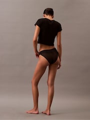 Calvin Klein Black Icon Logo Low Rise Bikini Briefs - Image 2 of 5