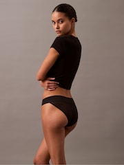 Calvin Klein Black Icon Logo Low Rise Bikini Briefs - Image 4 of 5