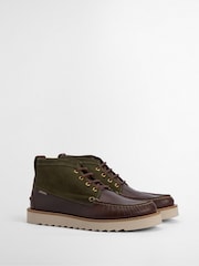 Barbour® Green Hadston Leather Chukka Boot - Image 4 of 10