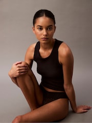 Calvin Klein Black Icon Logo Low Rise Thongs - Image 6 of 6