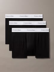 Calvin Klein Black Calvin Klein 3 Pack Boxers Trunks - Icon Cotton Stretch - Image 1 of 5