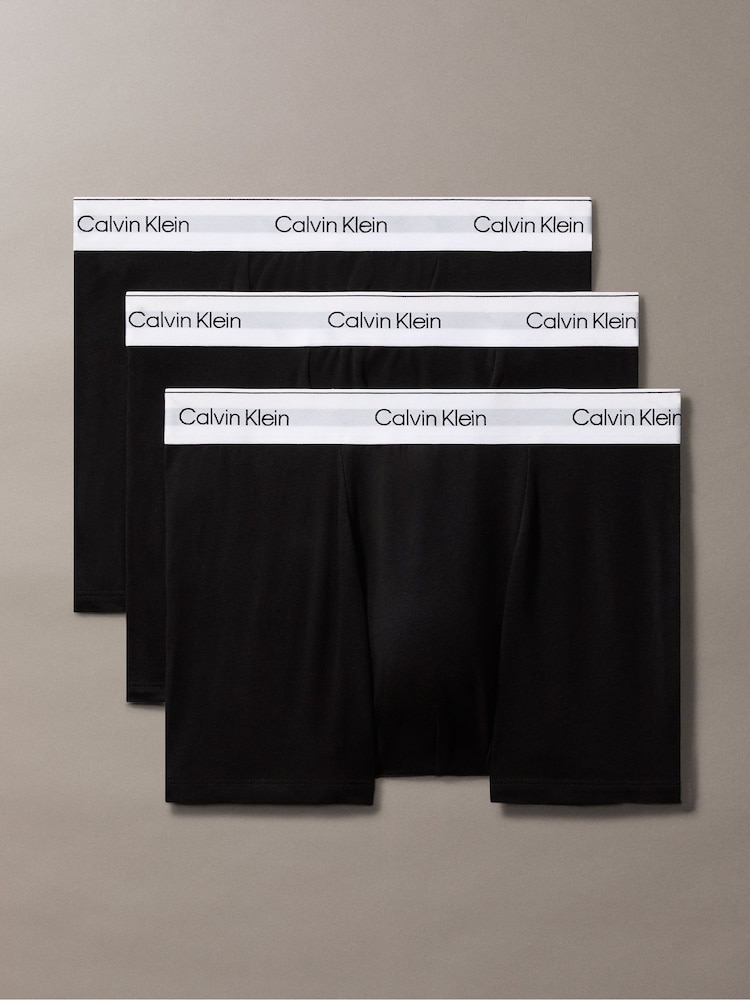Calvin Klein Black Calvin Klein 3 Pack Boxers Trunks - Icon Cotton Stretch - Image 1 of 5