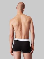 Calvin Klein Black/Mid Blue/Light Blue Calvin Klein 3 Pack Boxers Trunks - Icon Cotton Stretch - Image 4 of 5