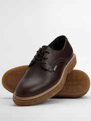Barbour® Brown Harefield Leather Derby Shoe - Image 5 of 7