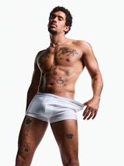 Calvin Klein White Calvin Klein 3 Pack Boxers Trunks - Icon Cotton Stretch - Image 2 of 5