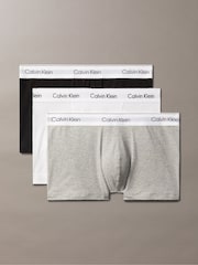 Calvin Klein Black/White/Grey Calvin Klein 3 Pack Boxers Trunks - Icon Cotton Stretch - Image 1 of 5