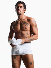 Calvin Klein Black/White/Grey Calvin Klein 3 Pack Boxers Trunks - Icon Cotton Stretch - Image 4 of 5