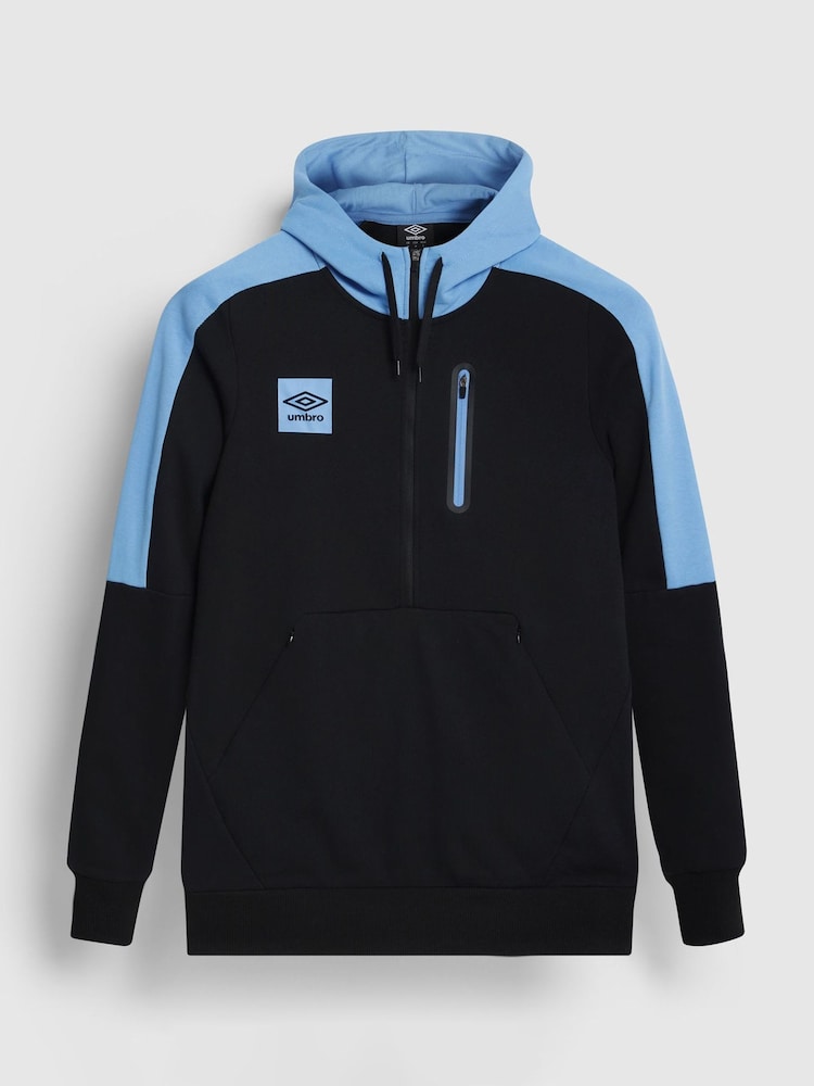 Umbro Black Terrace Half Zip Hoodie - Image 1 of 2