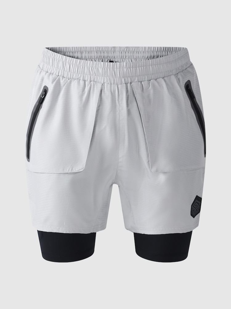Umbro Grey Pro Training Elite Hybrid Shorts - Image 3 of 3 Umbro Grey Pro Training Elite Hybrid Shorts - Image 3 of 3
