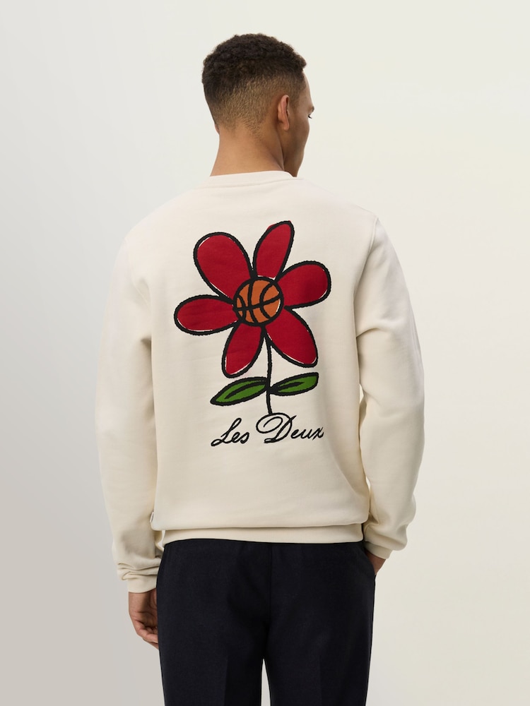 Les Deux Natural Flower Basket Sweatshirt - Image 1 of 7 Les Deux Natural Flower Basket Sweatshirt - Image 1 of 7