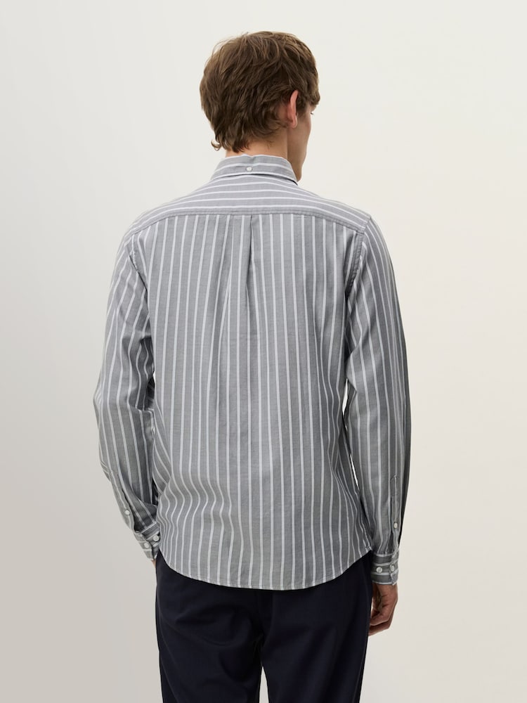Les Deux Grey Konrad Herringbone Shirt - Image 2 of 7 Les Deux Grey Konrad Herringbone Shirt - Image 2 of 7