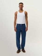 Les Deux Blue Ryder Washed Denim Jeans - Image 5 of 7