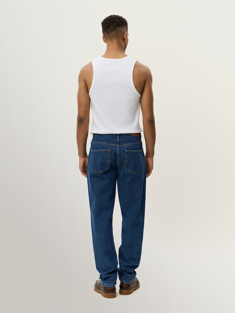 Les Deux Blue Ryder Washed Denim Jeans - Image 7 of 7