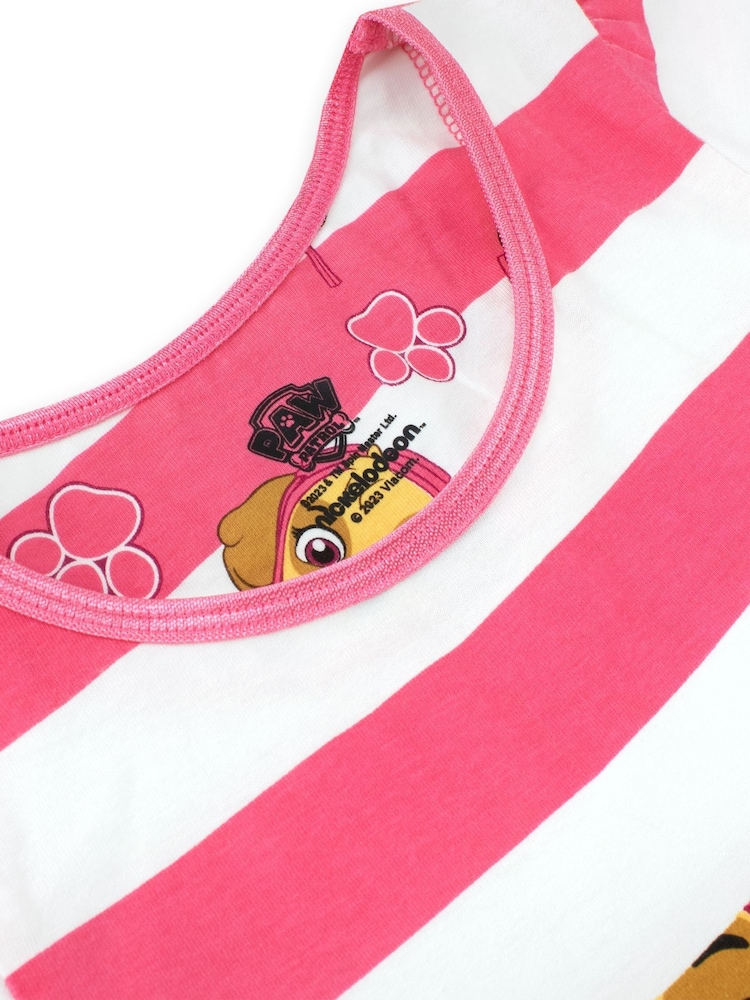Character Pink PAW Patrol Skye Striped 100% Cotton Dress - Image 11 of 11