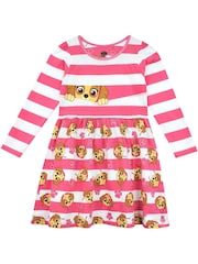 Character Pink PAW Patrol Skye Striped 100% Cotton Dress - Image 6 of 11