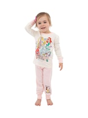 Character Pink Disney Princess Ariel And Cinderella Pyjamas Snuggle Fit - Image 1 of 9