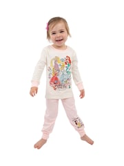 Character Pink Disney Princess Ariel And Cinderella Pyjamas Snuggle Fit - Image 3 of 9