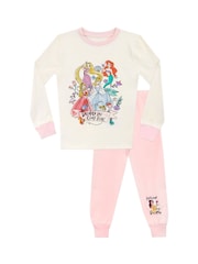 Character Pink Disney Princess Ariel And Cinderella Pyjamas Snuggle Fit - Image 5 of 9