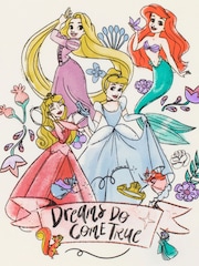 Character Pink Disney Princess Ariel And Cinderella Pyjamas Snuggle Fit - Image 8 of 9