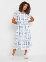M&Co White Embroidery Button 100% Cotton Dress - Image 2 of 5