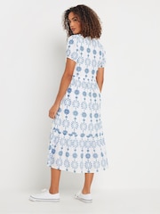 M&Co White Embroidery Button 100% Cotton Dress - Image 4 of 5