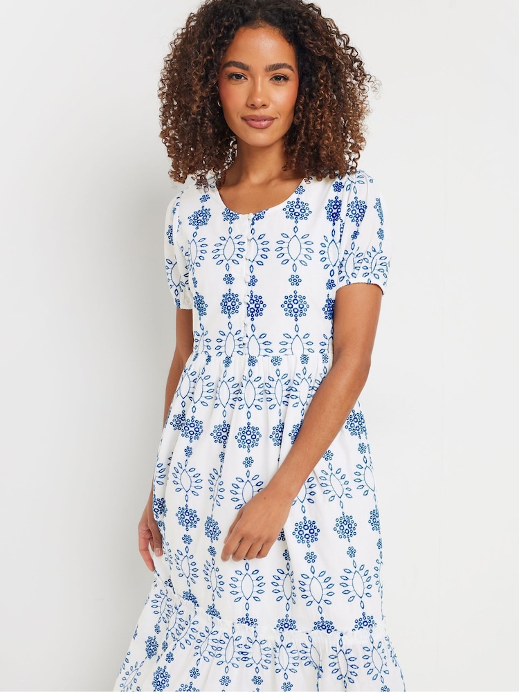 M&Co Kleid mit Stickerei und Knöpfen aus 100 % Baumwolle - Bild 5 von 5 M&Co Kleid mit Stickerei und Knöpfen aus 100 % Baumwolle - Bild 5 von 5