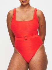 KBX Orange Swim Crinkle Swimsuit - Image 6 of 7