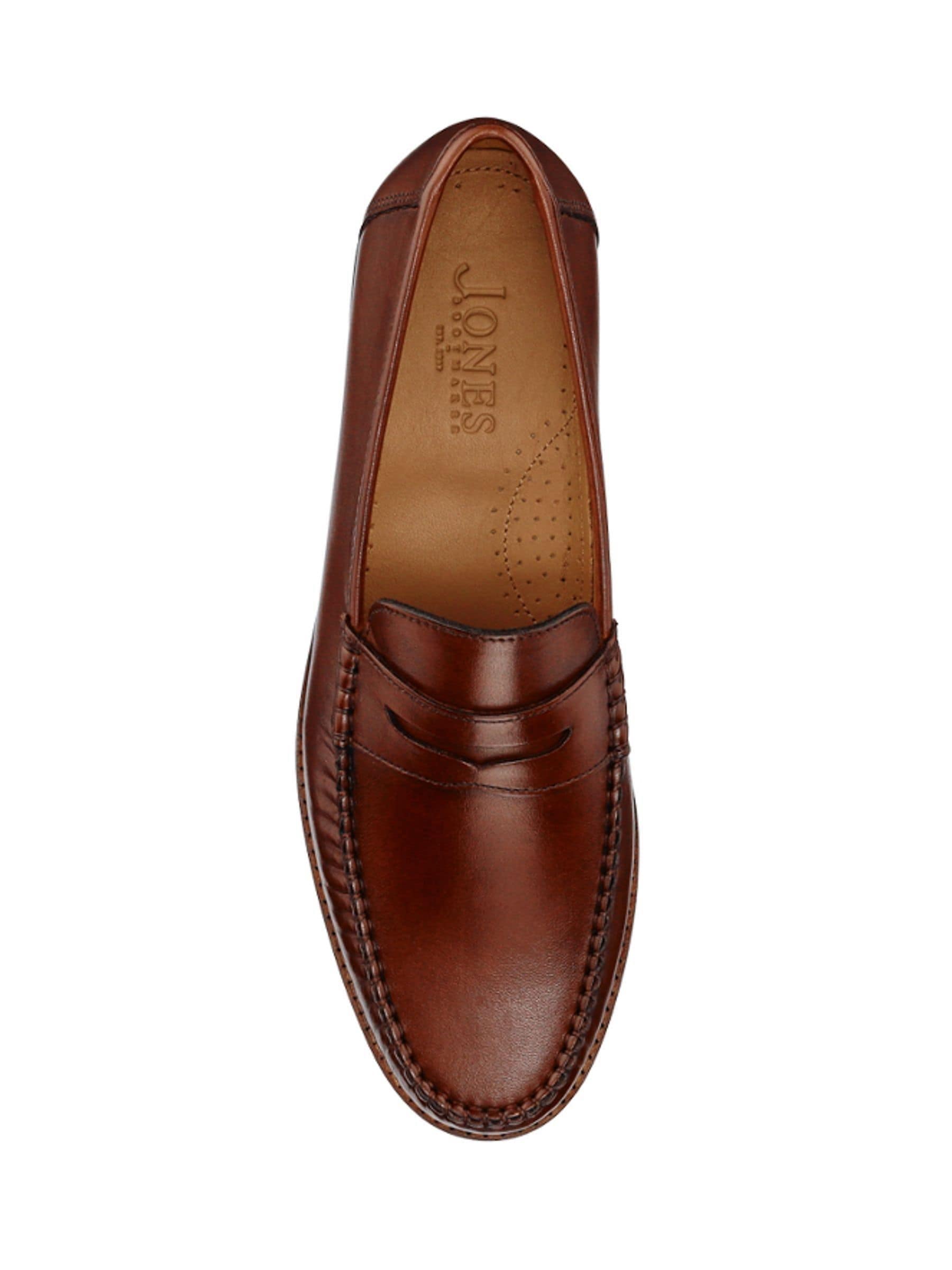 Buy Jones Bootmaker Natural Quennell Leather Penny Loafers from