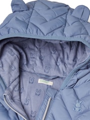 Zils - Benetton mazuļa polsterēta jaka ar ausīm - Attēls 3 no 3