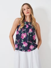 Crew Clothing Blue Estelle Sleeveless Top - Image 1 of 5