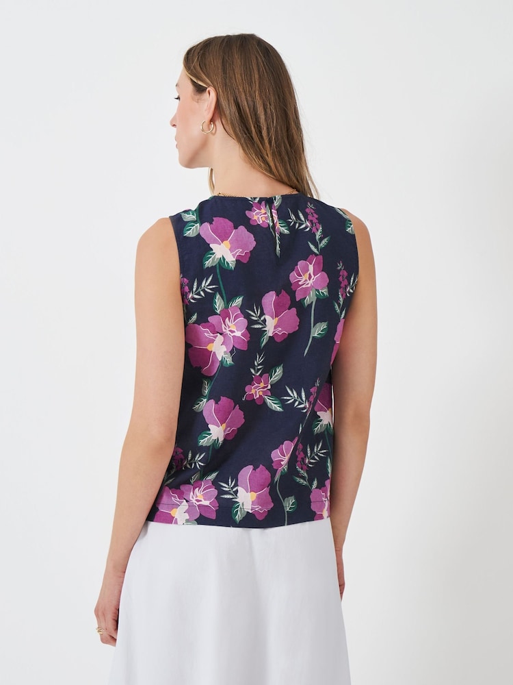 Crew Clothing Blue Estelle Sleeveless Top - Image 2 of 5
