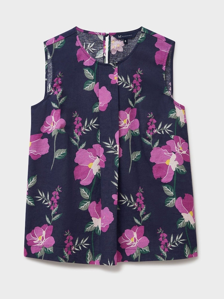 Crew Clothing Blue Estelle Sleeveless Top - Image 5 of 5