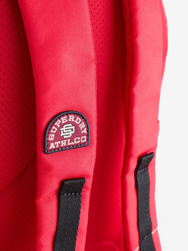 Superdry Red Embroidered Varsity Badge Logo Backpack - Image 5 of 5