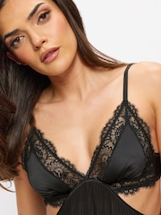 Ann Summers Black Laila Plisse Chemise - Image 3 of 6