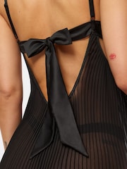 Ann Summers Black Laila Plisse Chemise - Image 5 of 6