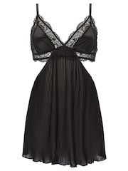 Ann Summers Black Laila Plisse Chemise - Image 6 of 6