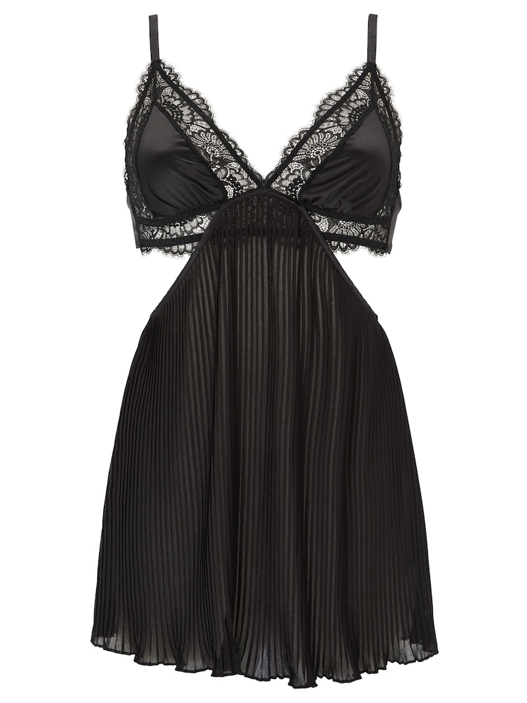 Ann Summers Black Laila Plisse Chemise - Image 6 of 6