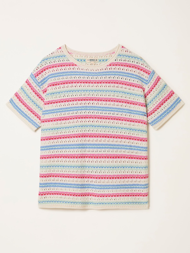 FatFace Flora Ivory Stripe Knitted Top - Image 5 of 5 FatFace Flora Ivory Stripe Knitted Top - Image 5 of 5