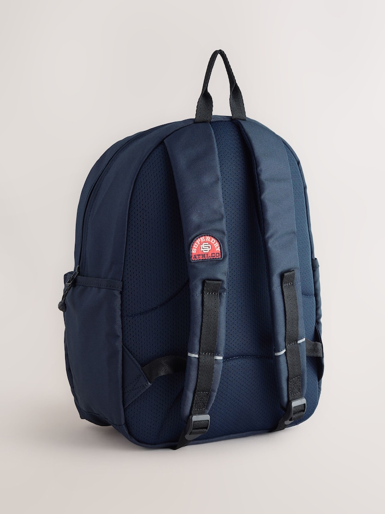 Superdry Navy Embroidered Varsity Badge Logo Backpack - Image 2 of 5