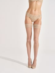 Ann Summers Nude 01 Lace Top Glossy Hold-Ups - Image 1 of 3