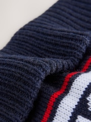 Superdry Blue Pom Hat and Gloves Set - Image 5 of 6