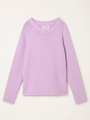 FatFace Sophia Lilac Purple Knitted Slub Jumper - Image 5 of 5
